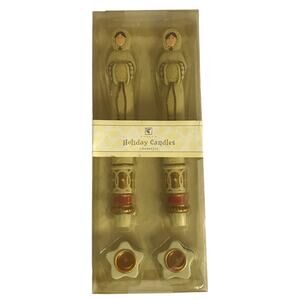 Snow Angel Candles with Holders Christmas Holiday Vintage